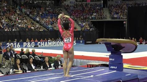 Lauren Hernandez Vault 2016 Pandg Gymnastics Championships Sr Women Day 1 Youtube