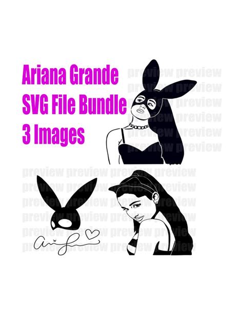 Ariana Grande Svg File Perfect For Cricut Ariana Grande Etsy Uk