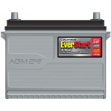 Everstart Platinum Agm Battery Group Size 24f 12 Volt 710 Cca