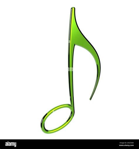 Simbolo Di Nota Musicale Verde Note Musicali Segni Di Colore Dorato
