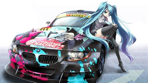 Anime Girl With Car Wallpapers Top Free Anime Girl With Car