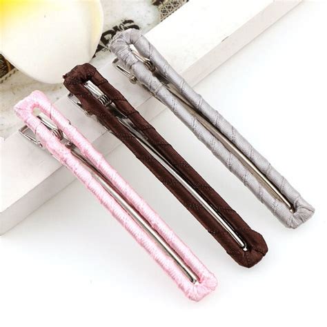 5pc 8cm Metal Hair Clips With Cloth Hairdressing Clip Hairpins Cutting