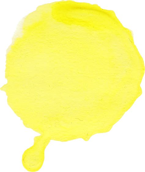 9 Yellow Watercolor Circle Png Transparent Vol2