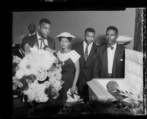 Funeral Four Adults Standing By The Open Casket Post Mortem