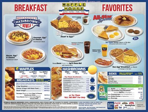 This Is A Menu From The Dreaded Waffle House But It Is Missing One