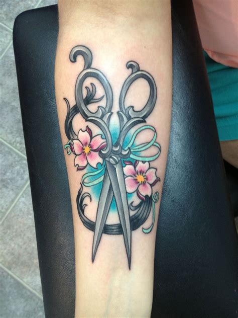 Finding a tattoo design that you want inked on your skin forever is a process. Hair stylist's shears tattoo by Kevin Scarmozzi ...