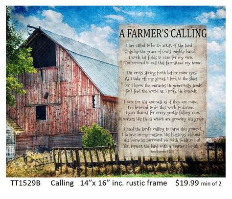 A Farmers Calling A Poem Written And Copyrighted By Nancy Kraayenhof
