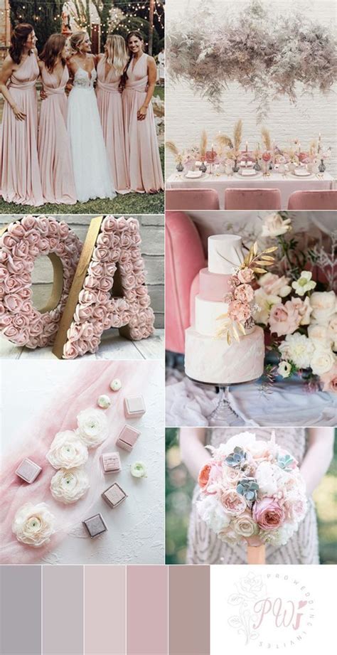 2021 Summer Wedding Color Ideas Elegant Blush Blush Wedding Theme