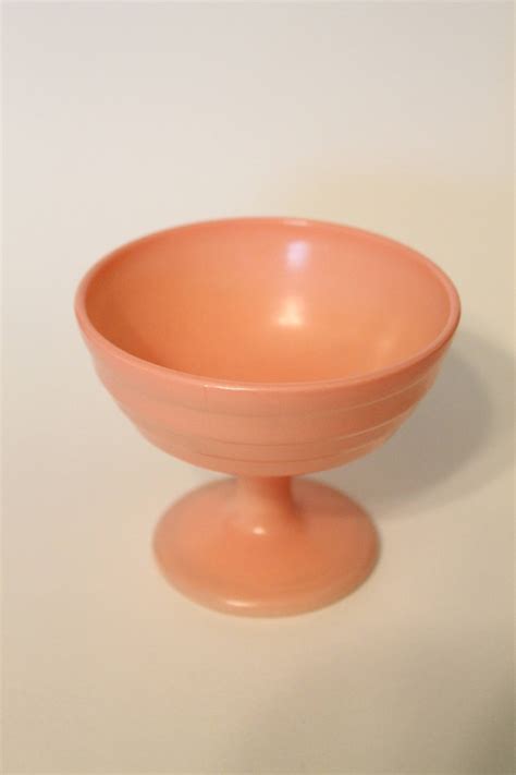 Hazel Atlas Moderntone Sherbet Dish Pastel Pink Platonite Etsy