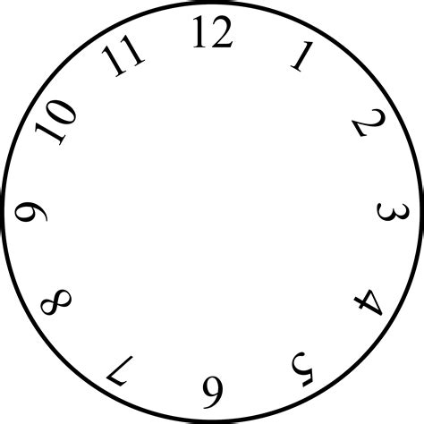 Download Free Clock Face Template Clock With No Hands Clipart