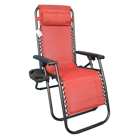 Sling Fabric Steel Anti Gravity Chair With Removable Cupholder
