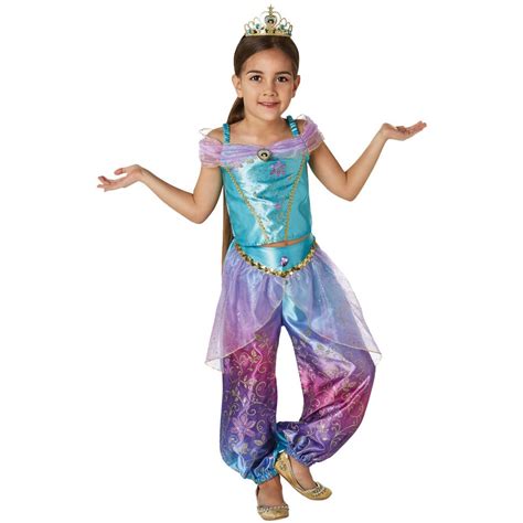 Disney Princess Girls Jasmine Rainbow Deluxe Costume Size 6 8 Big W