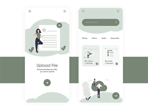 Online File Upload IOS Application Ui Kit Search By Muzli