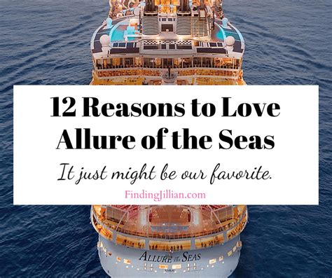 12 reasons to love the allure of the seas finding jillian
