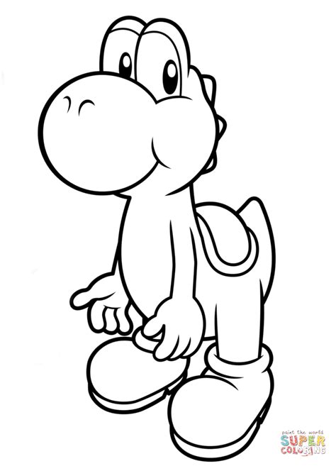 Cute Yoshi coloring page | Free Printable Coloring Pages