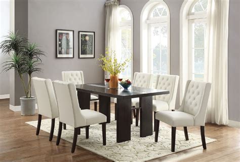 Poundex P2367 White Table F2367 | Brown dining table, White dining