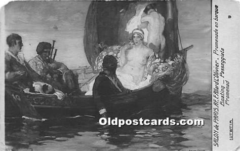 Promenade En Barque Boating Nude Unused A Lot Of Wear On Corners With