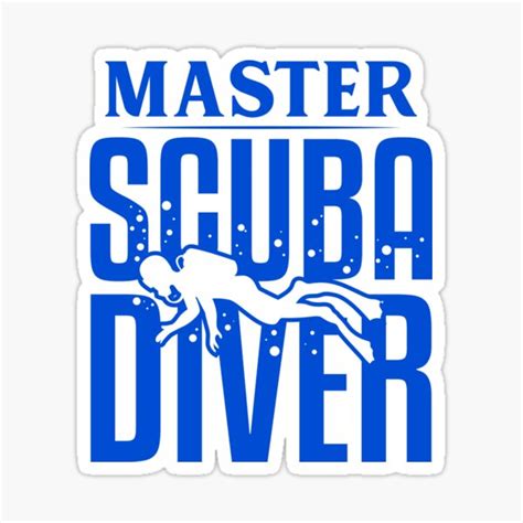 Master Scuba Diver Dive Ocean Swim Hobby Men T Sticker For Sale By Fy83 Redbubble