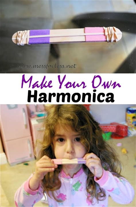 Parents.com offers instructions for making your own paper plate banjo. Making Music - Homemade Harmonica | Craft activities for kids, Preschool music, Activities for kids