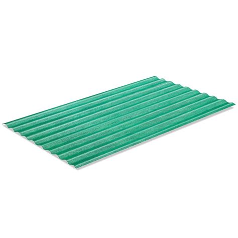 Sequentia 2166 Ft X 8 Ft Corrugated Green Fiberglass Roof Panel In The