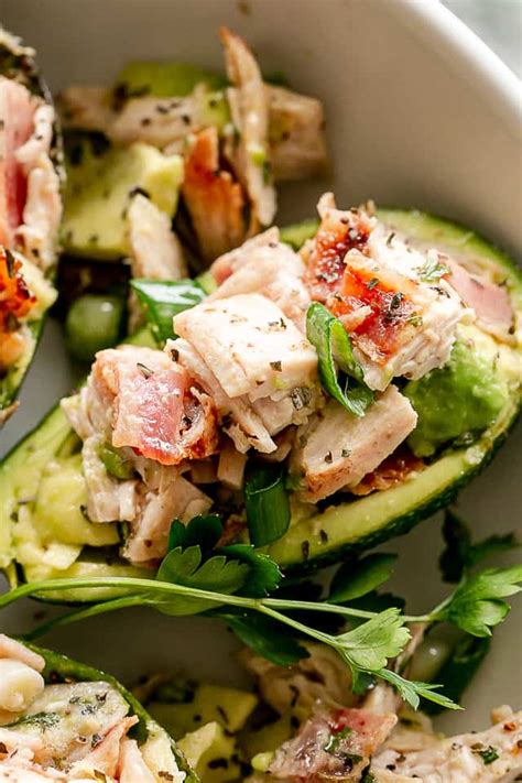 Stuffed Avocados With Chicken And Bacon Easy Keto Lunch Idea
