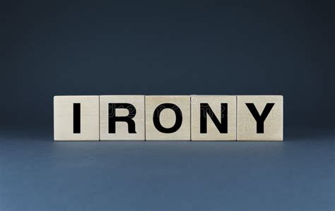 Irony Cubes Form The Word Irony Stock Image Image Of Ridicule
