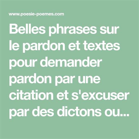 Belles Phrases Sur Le Pardon Et Textes Pour Demander Pardon Par Une