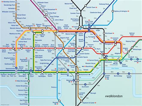 Tube Strike Today Walking Map Tells You The Time It Takes To Get