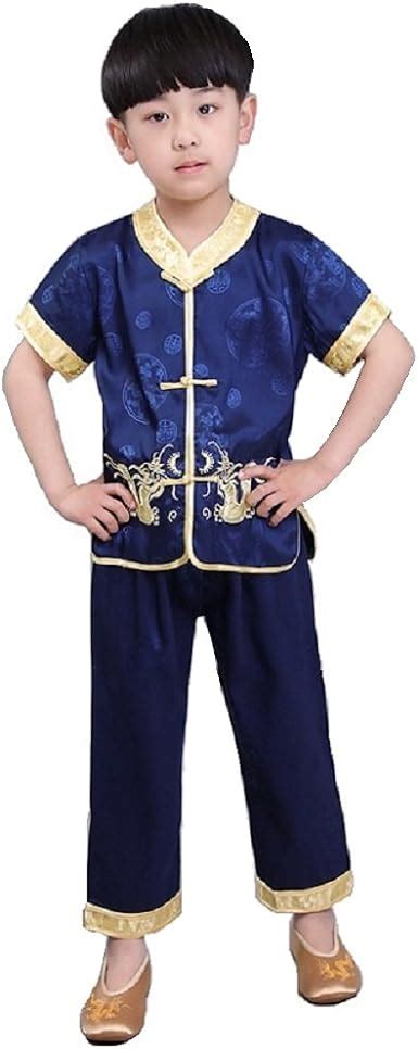 Hooyi Little Boys Embroidery Tang Suit China Traditional Dragon Short