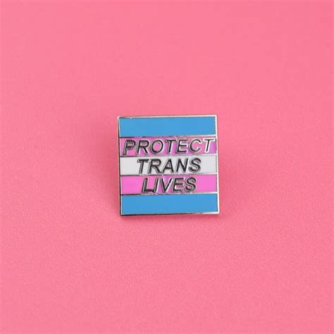 Protect Trans Lives Pin Badge Hard Enamel Nickel Free Brooch Etsy