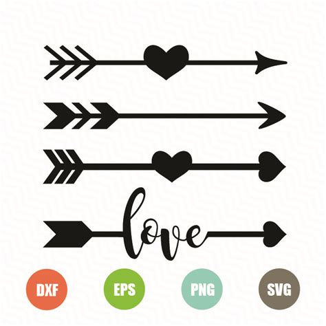 Arrow With Heart Svg Free Clip Art Library
