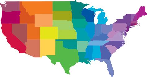 Blank Colored United States Map Clipart Best Images