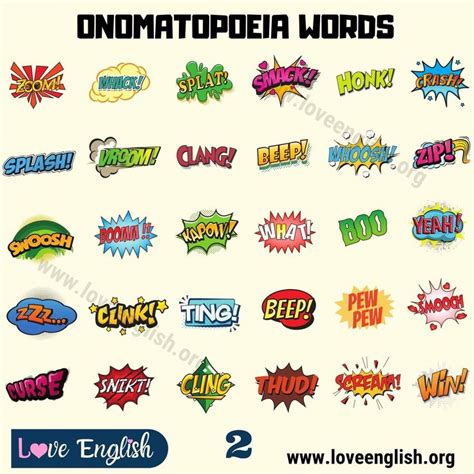 Onomatopoeia Wonderful List Of 120 Words That Describe Sounds Love