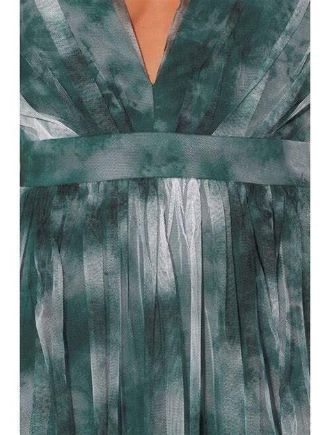 Buy Lulus Elegant Moment Emerald Green Tie Dye Backless Maxi Dress