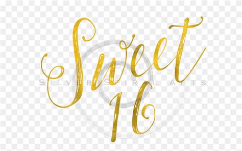 Sweet 16 Text Calligraphy Handwriting Hd Png Download Flyclipart