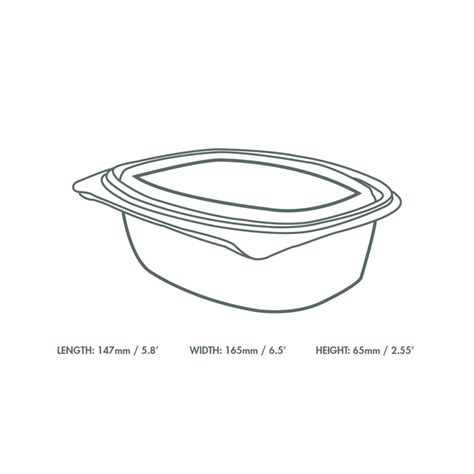 24oz Pla Hinged Deli Container Vitaveg Eco Packaging