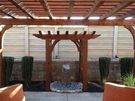 New Patio With Arbor Pergola And Water Feature Yelp