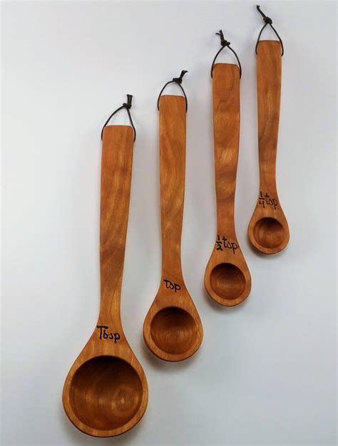 9 Inch Long Handled Measuring Spoons 4 Allegheny Treenware Llc