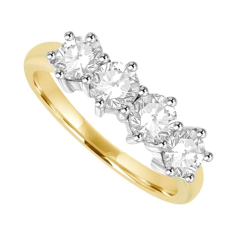 18ct Gold 4 Stone Diamond Eternity Ring
