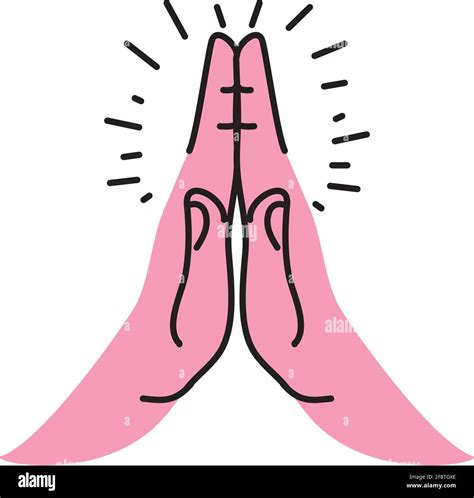 Praying Hands Doodle Stock Vector Image And Art Alamy