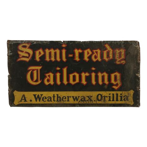 Orillia Tailoring Smaltz Painted Sign