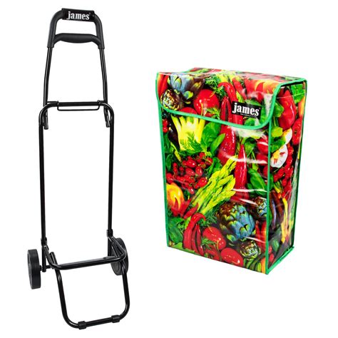 Large 40l Grocery Shopping Trolley Wheeled Bag Cart Basket Folding