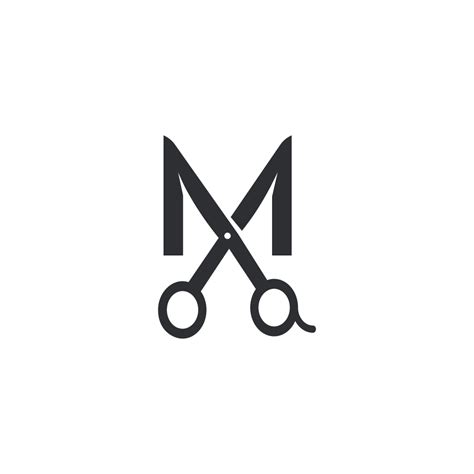 M Scissors Logo Design on Behance | Scissors logo, Typographic logo design, Logo design
