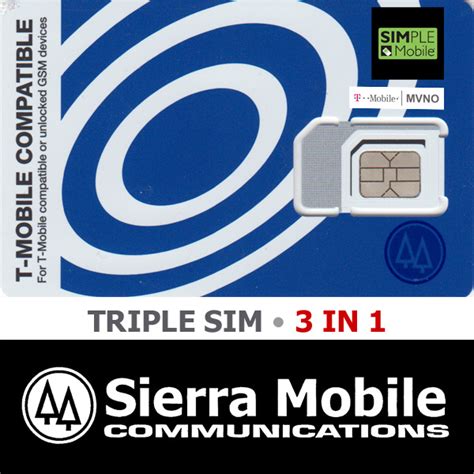 Shop the top 25 most popular 1 at the best prices! SIMPLE MOBILE NANO SIM Card 4FF • GSM 4GLTE • T-Mobile ...