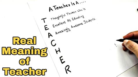 Real Meaning Of A Teacher Perfect Teachers Day Card Teachers Day