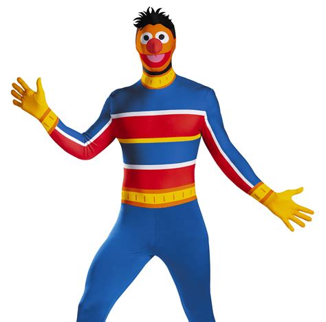 Disguise Sesame Street Ernie Bodysuit Adult Halloween Costume Xl