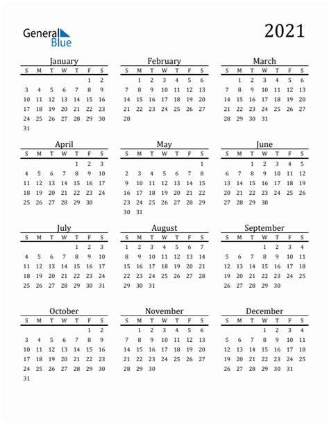 Free 2021 Calendars In Pdf Word Excel