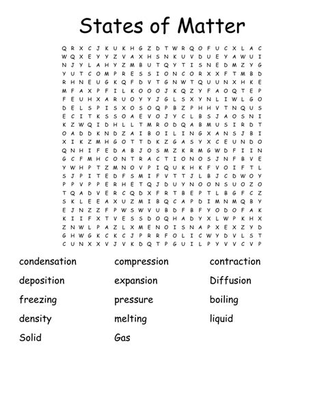 States Of Matter Word Search Teacher Made Twinkl