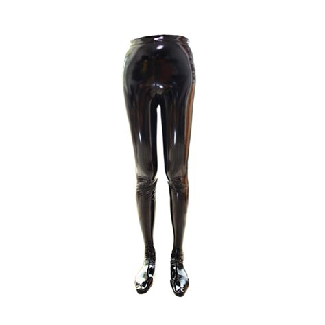 black red pu leather pantyhose adult women sexy tight pants latex ammonia coating tights