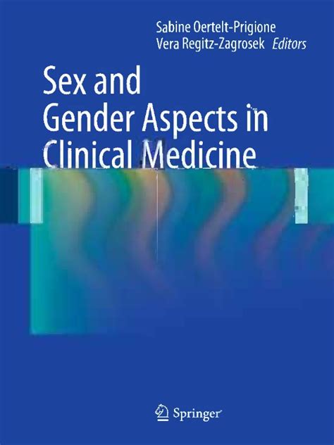 Sex And Gender Aspects In Clinical Medicine Digital Library